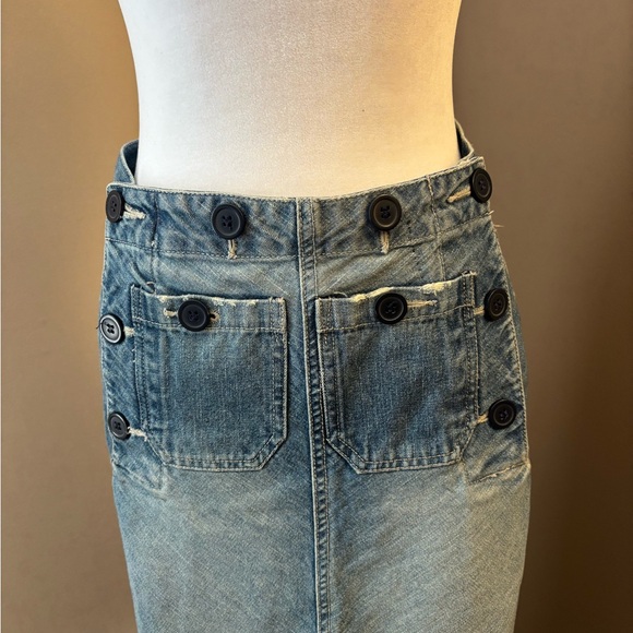 Jeanology Vintage High-Waisted Button Detail Denim Maxi Skirt - Picture 4 of 8
